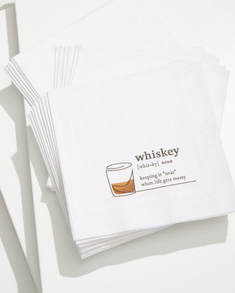 Beach &amp; Home Drinkware &amp; Bar | Tommy Bahama Whiskey Cocktail Napkins White