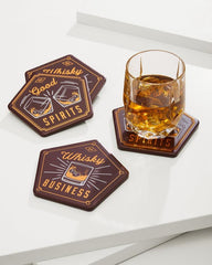 Beach &amp; Home Drinkware &amp; Bar | Tommy Bahama Whisky Business Coasters — Set Of 4 Brown