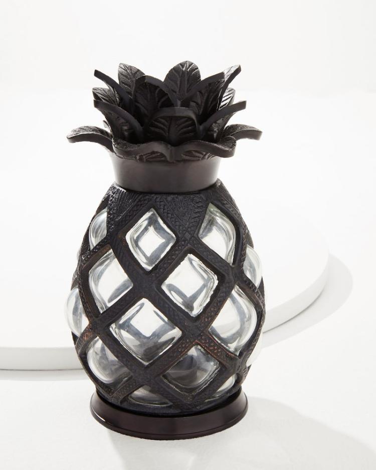 Beach &amp; Home Outdoor Accessories | Tommy Bahama Large Glass Pineapple Votive Holder Clear