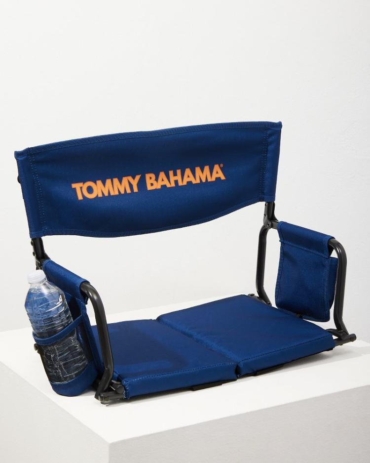 Beach &amp; Home Outdoor Chairs | Tommy Bahama Tommy Bahama Deluxe Folding Stadium Chair Navy