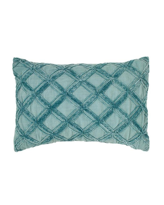 Beach &amp; Home Pillows &amp; Shams | Tommy Bahama Chenille Diamond Blue Throw Pillow Blue