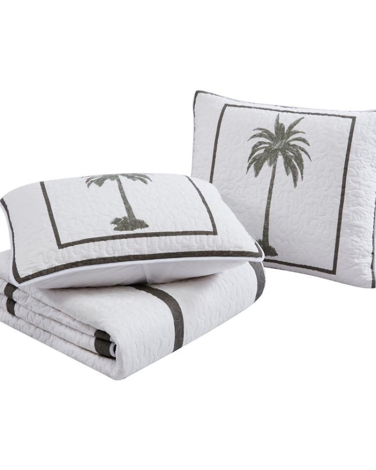 Beach &amp; Home Pillows &amp; Shams | Tommy Bahama Palm Island King Quilted King Sham Grey