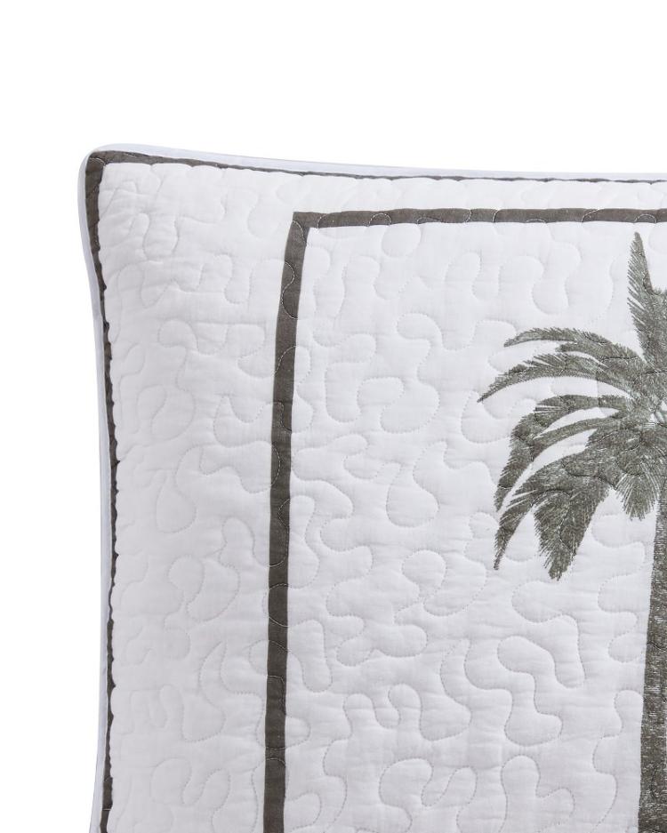 Beach &amp; Home Pillows &amp; Shams | Tommy Bahama Palm Island King Quilted King Sham Grey