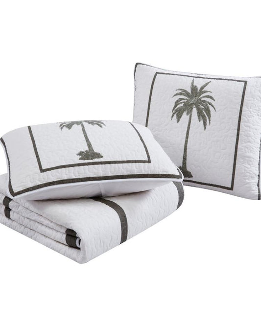 Beach &amp; Home Pillows &amp; Shams | Tommy Bahama Palm Island King Quilted King Sham Grey