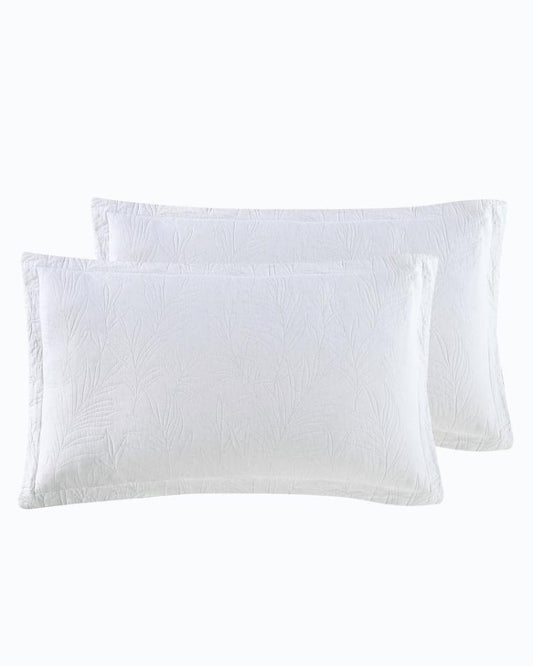 Beach &amp; Home Pillows &amp; Shams | Tommy Bahama Solid Costa Sera 2-Piece King Quilted Sham Set White