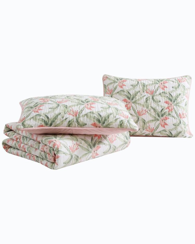 Beach &amp; Home Quilts &amp; Blankets | Tommy Bahama Acapulco Palms Reversible 2-Piece Twin Quilt Set Green