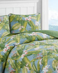 Beach &amp; Home Quilts &amp; Blankets | Tommy Bahama Aregada Dock 3-Piece Full/Queen Quilt Set Blue