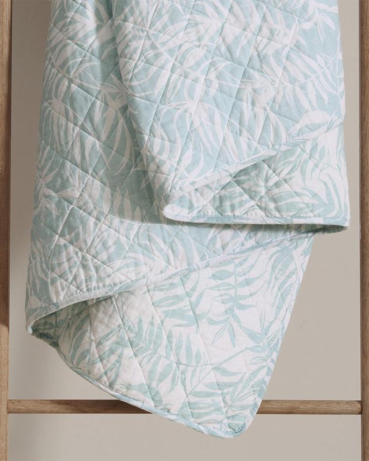 Beach &amp; Home Quilts &amp; Blankets | Tommy Bahama Art Of Palms Reversible 3-Piece King Quilt Set Blue