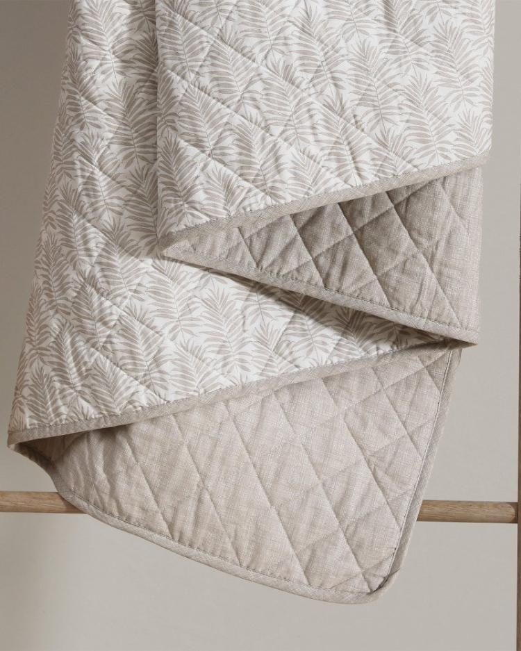 Beach &amp; Home Quilts &amp; Blankets | Tommy Bahama Bahama Fronds Reversible 3-Piece Full/Queen Quilt Set Brown