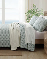 Beach &amp; Home Quilts &amp; Blankets | Tommy Bahama Coastal Batik 3-Piece Full/Queen Quilt Set Spring Green