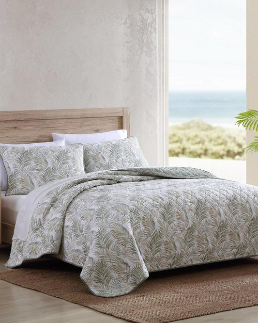 Beach &amp; Home Quilts &amp; Blankets | Tommy Bahama Maui Palm 2-Piece Twin Quilt Set Green