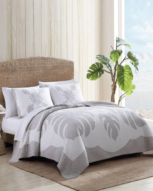 Beach &amp; Home Quilts &amp; Blankets | Tommy Bahama Molokai Full/Queen Quilt Grey