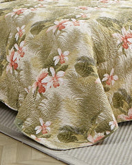 Beach &amp; Home Quilts &amp; Blankets | Tommy Bahama Tropical Orchid 2-Piece Twin Quilt Set Green