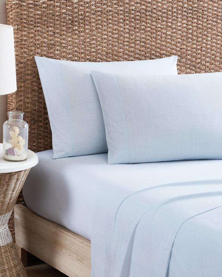 Beach &amp; Home Sheet Sets &amp; Bedskirts | Tommy Bahama Ala Moana Stripe 4-Piece King Sheet Set Ocean