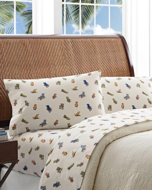 Beach &amp; Home Sheet Sets &amp; Bedskirts | Tommy Bahama Beach Chairs Sheet Set, King Multicolor
