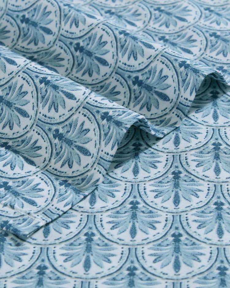 Beach &amp; Home Sheet Sets &amp; Bedskirts | Tommy Bahama Coastal Batik Blue 4-Piece Queen Sheet Set Blue