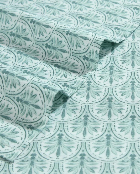Beach &amp; Home Sheet Sets &amp; Bedskirts | Tommy Bahama Coastal Batik Green 4-Piece King Sheet Set Spring Green