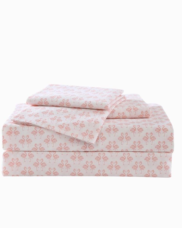Beach &amp; Home Sheet Sets &amp; Bedskirts | Tommy Bahama Flamingle 4-Piece King Sheet Set Pink