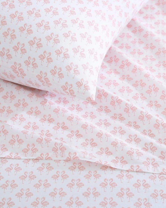 Beach &amp; Home Sheet Sets &amp; Bedskirts | Tommy Bahama Flamingle 4-Piece Queen Sheet Set Pink