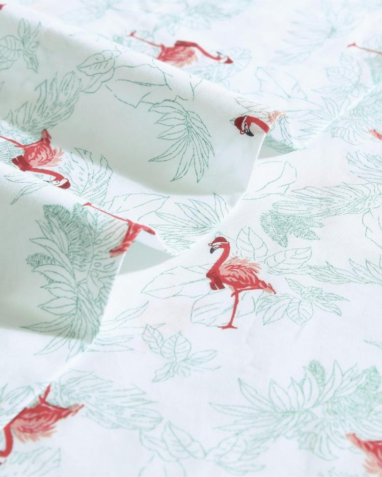 Beach &amp; Home Sheet Sets &amp; Bedskirts | Tommy Bahama Flamingo Santa 4-Piece King Sheet Set Red/green