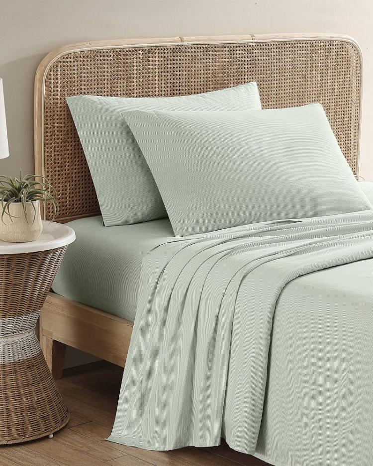 Beach &amp; Home Sheet Sets &amp; Bedskirts | Tommy Bahama Island Cays Queen Sheet Set Spring Green