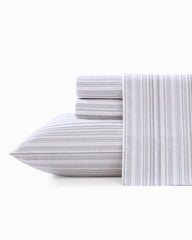 Beach &amp; Home Sheet Sets &amp; Bedskirts | Tommy Bahama Kahanu Stripe 4-Piece Queen Sheet Set Grey