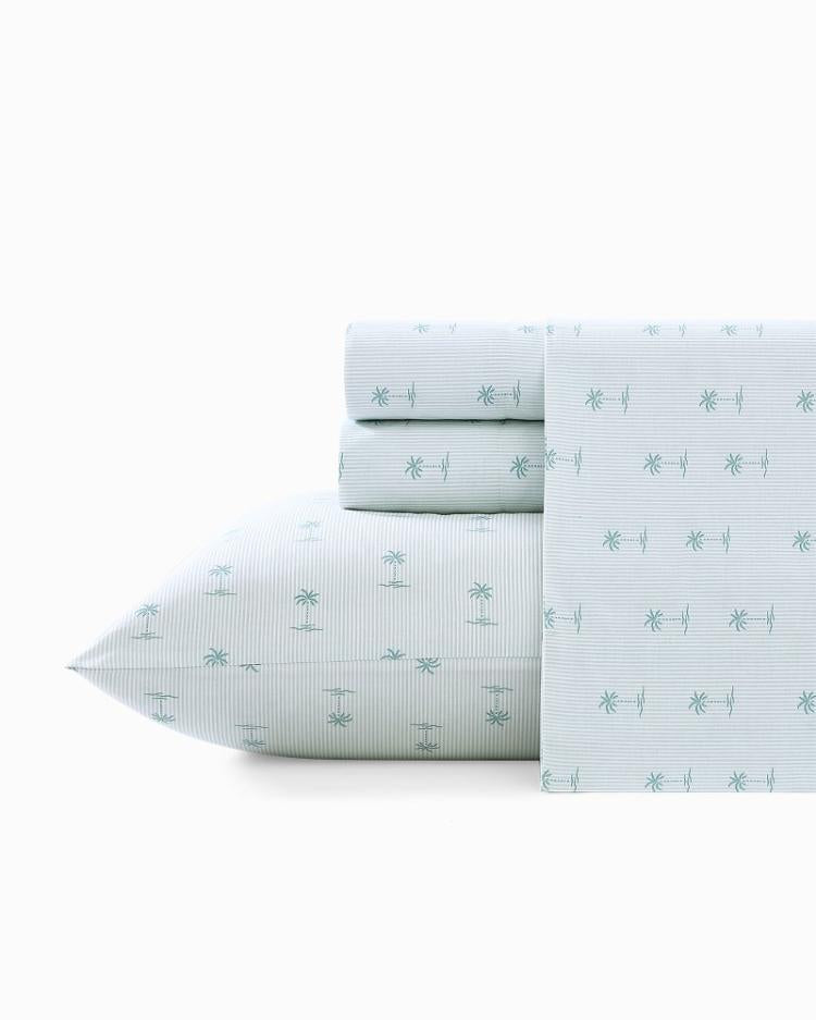 Beach &amp; Home Sheet Sets &amp; Bedskirts | Tommy Bahama Kew Palms 4-Piece King Sheet Set Blue/silver