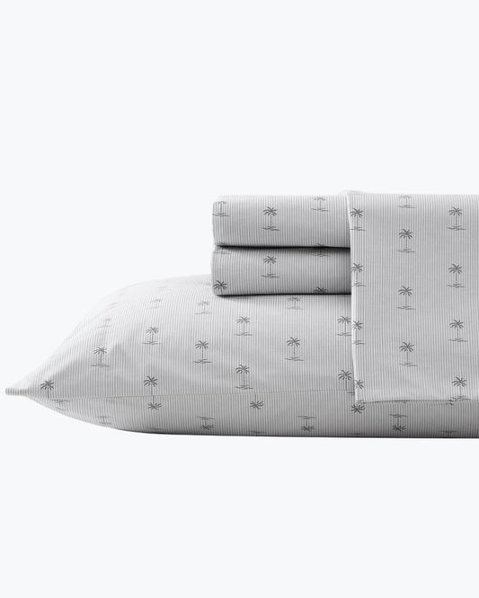 Beach &amp; Home Sheet Sets &amp; Bedskirts | Tommy Bahama Kew Palms 4-Piece Queen Sheet Set Grey
