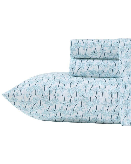 Beach &amp; Home Sheet Sets &amp; Bedskirts | Tommy Bahama Palmtastic 4-Piece Queen Sheet Set Blue