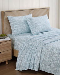 Beach &amp; Home Sheet Sets &amp; Bedskirts | Tommy Bahama Palmtastic 4-Piece Queen Sheet Set Blue