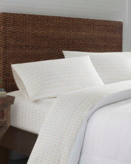 Beach &amp; Home Sheet Sets &amp; Bedskirts | Tommy Bahama Pineapple Pinstripe 4-Piece Queen Sheet Set Yellow