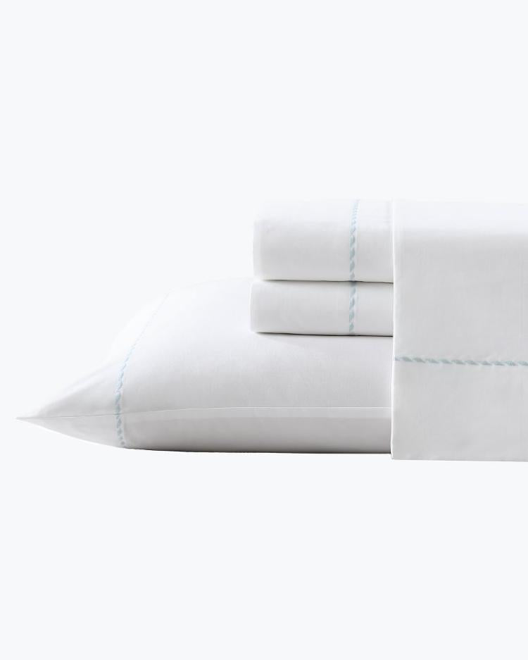 Beach &amp; Home Sheet Sets &amp; Bedskirts | Tommy Bahama Solid 4-Piece King Sheet Set - Blue White/blue
