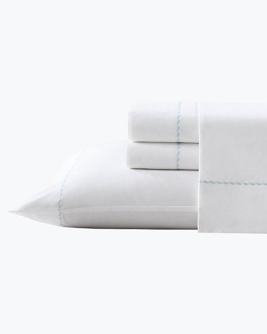 Beach &amp; Home Sheet Sets &amp; Bedskirts | Tommy Bahama Solid 4-Piece King Sheet Set - Blue White/blue
