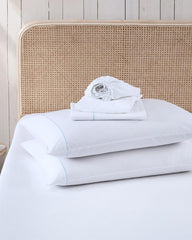 Beach &amp; Home Sheet Sets &amp; Bedskirts | Tommy Bahama Solid 4-Piece King Sheet Set - Blue White/blue