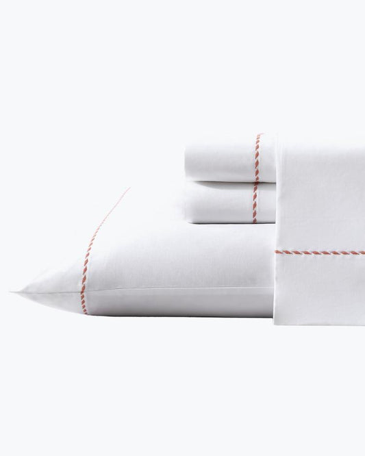 Beach &amp; Home Sheet Sets &amp; Bedskirts | Tommy Bahama Solid 4-Piece Queen Sheet Set - Orange Orange Flame/white