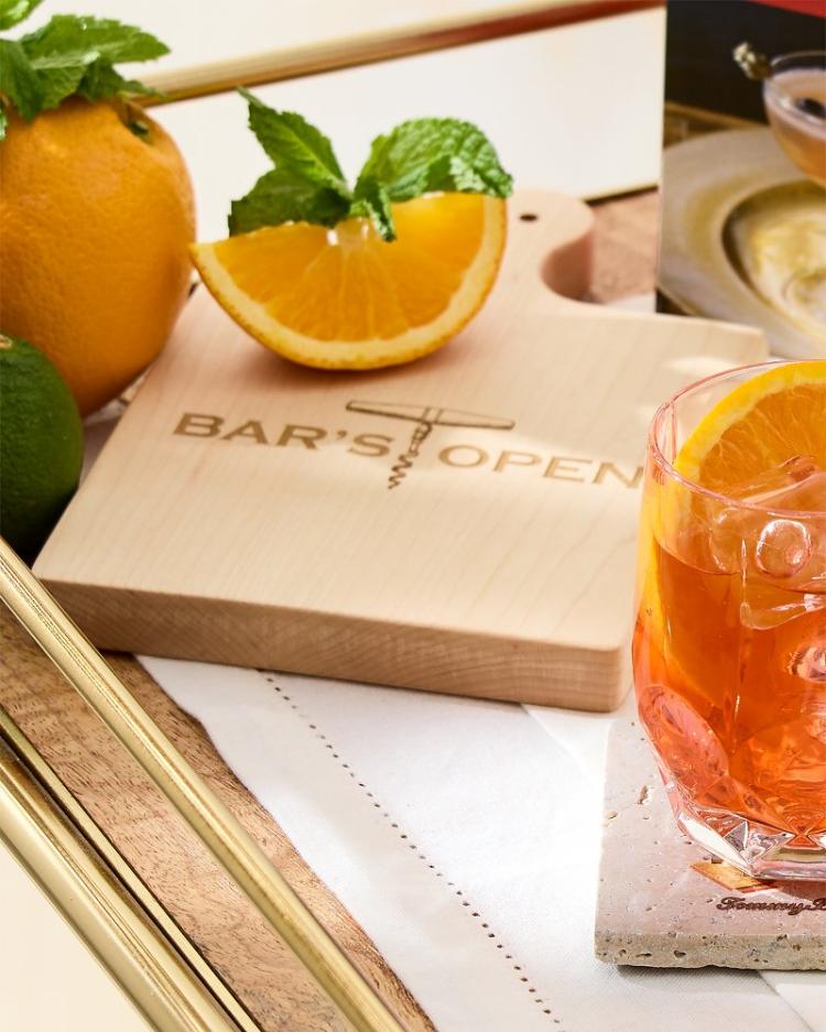 Beach &amp; Home Drinkware &amp; Bar | Tommy Bahama Bar's Open Artisan Maple Wood Board Natural