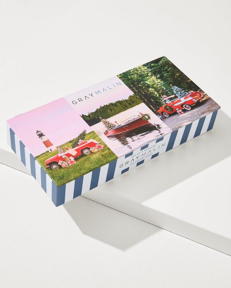 Beach &amp; Home Books &amp; Games | Tommy Bahama Gray Malin's The Holiday 3-in-1 Puzzle Set Multicolor