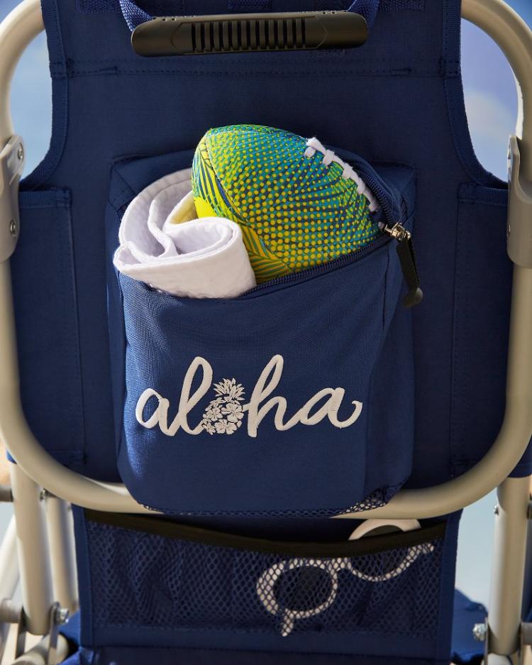 Beach &amp; Home Beach Chairs | Tommy Bahama Tommy Bahama Kids' Wavy Marlin Backpack Beach Chair Navy