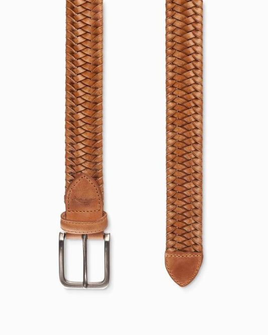 Men Belts | Tommy Bahama Braided Leather Stretch Belt Tan