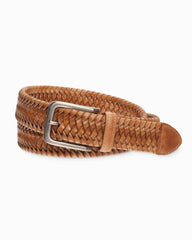 Men Belts | Tommy Bahama Braided Leather Stretch Belt Tan