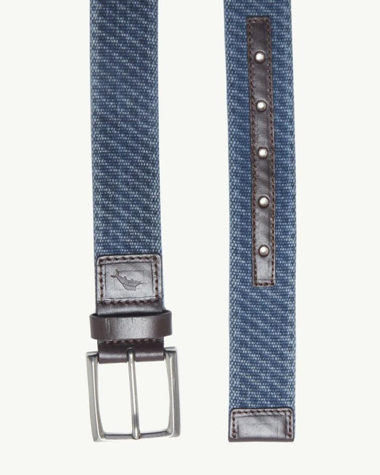 Men Belts | Tommy Bahama Canvas Webbed Belt Navy