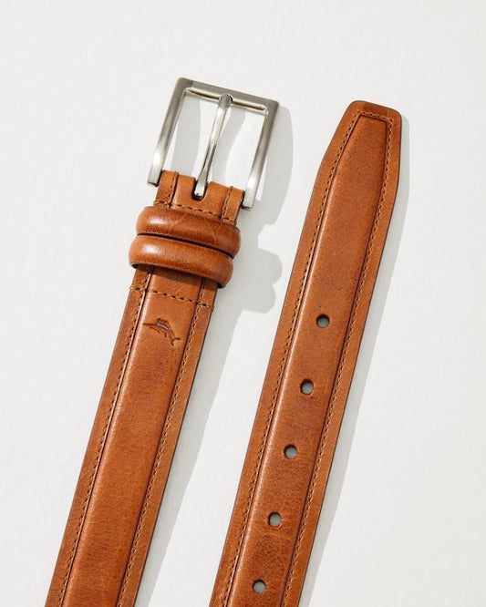 Men Belts | Tommy Bahama Drop Edge Stitch Belt Tan