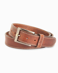 Men Belts | Tommy Bahama Heavy Stitch Leather Belt Brown