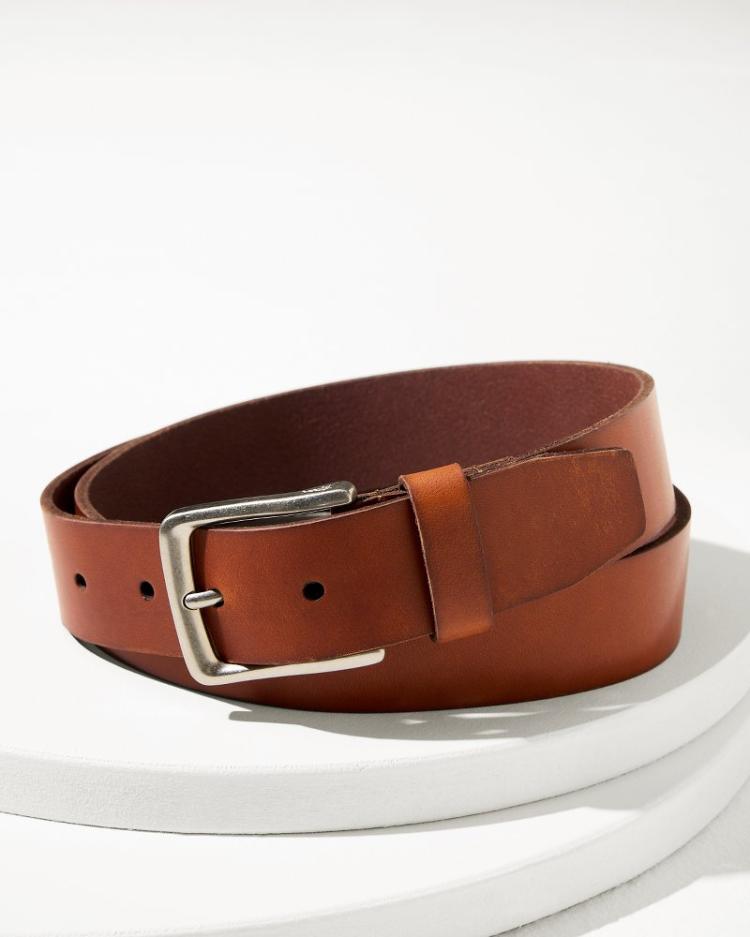 Men Belts | Tommy Bahama Leather Belt Tan