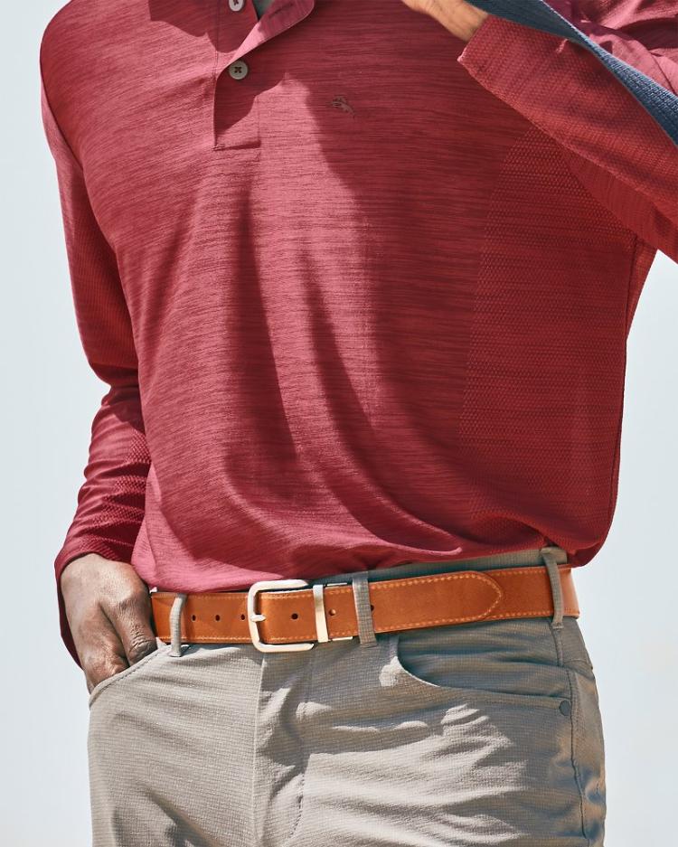 Men Belts | Tommy Bahama Leather Mesh Reversible Performance Belt Navy/tan
