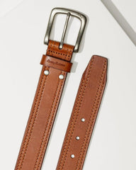 Men Belts | Tommy Bahama Leather Top-Stitch Belt Tan