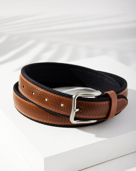 Men Belts | Tommy Bahama Neoprene Cushion Performance Belt Tan