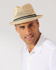 Men Hats &amp; Caps | Tommy Bahama Berle Packable Braid Hat Vanilla