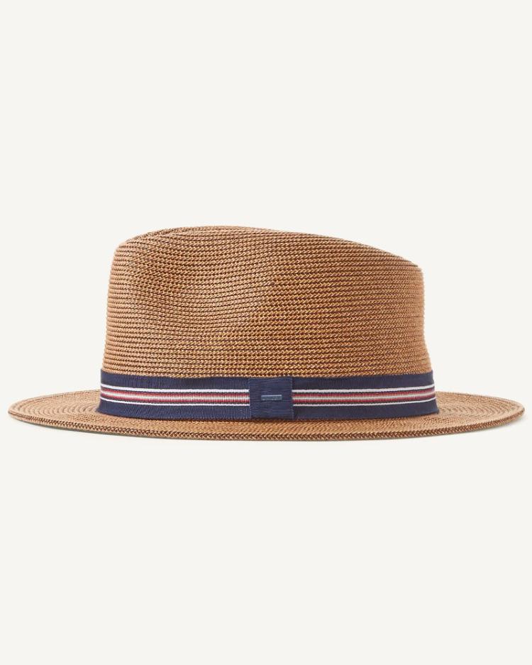 Men Hats &amp; Caps | Tommy Bahama Hester Packable Braid Hat Copper