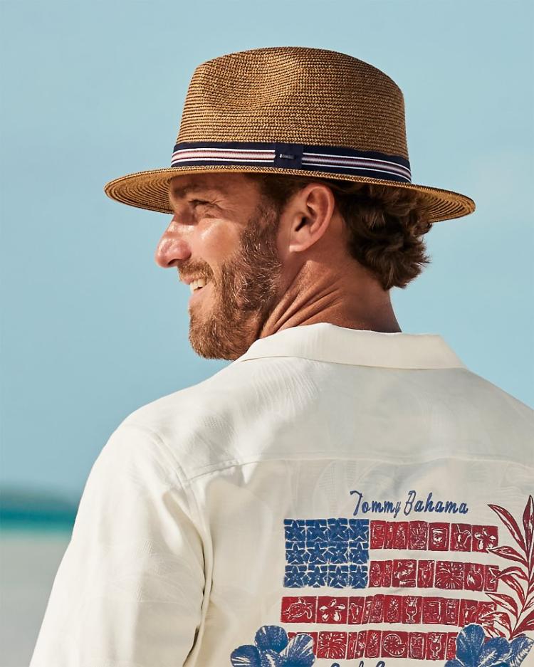 Men Hats &amp; Caps | Tommy Bahama Hester Packable Braid Hat Copper